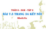 Bài 7.5 trang 34 Toán 6 Tập 2 Kết nối tri thức